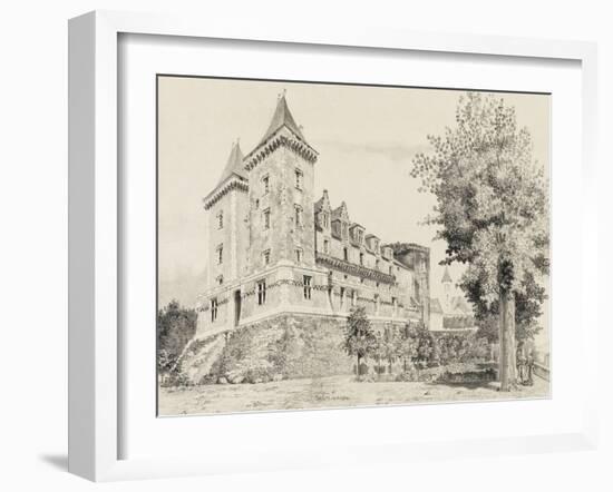 Vue du château de Pau (prise de la promenade)-null-Framed Giclee Print