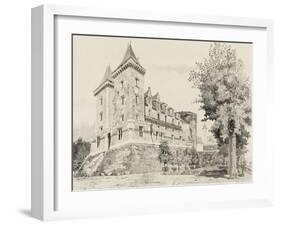 Vue du château de Pau (prise de la promenade)-null-Framed Giclee Print