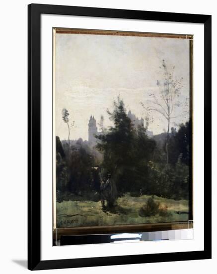 Vue Du Chateau De Pierrefonds Dans L'oise  Peinture De Camille Corot (1796-1875) 1860 Environ Muse-Jean Baptiste Camille Corot-Framed Giclee Print