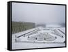 Vue du château de Versailles sous la neige côté parterre du Midi et de la p-null-Framed Stretched Canvas