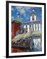 Vue Du Clocher Du Monastere Des Grottes De Pskov (Monastere De La Dormition De Pskov-Petchory Ou P-Sergei Arsenevich Vinogradov-Framed Giclee Print