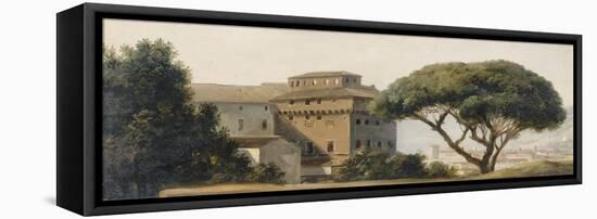 Vue du couvent de l'Ara Coeli : le pin parasol-Pierre Henri de Valenciennes-Framed Stretched Canvas