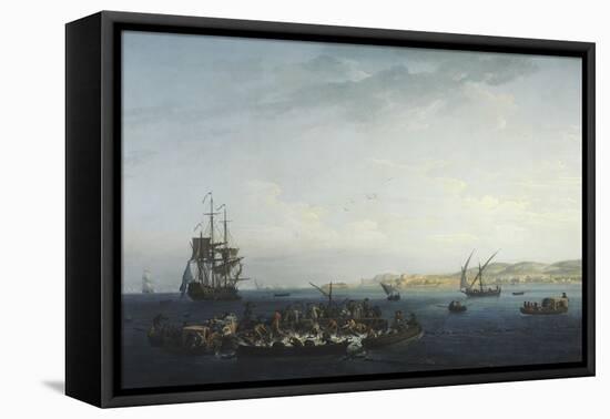 Vue du Golfe de Bandol, pêche au thon-Claude Joseph Vernet-Framed Stretched Canvas