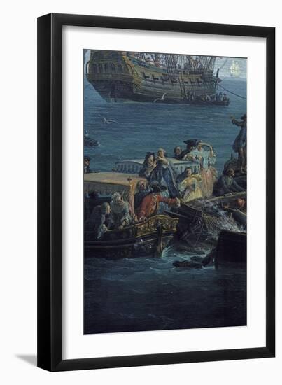 Vue du Golfe de Bandol, pêche au thon-Claude Joseph Vernet-Framed Giclee Print