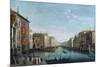 Vue Du Grand Canal Depuis Le Palais Balbi, Vers Le Pont Du Rialto, Avec Une Regate - View of the Gr-Giuseppe Bernardino Bison-Mounted Giclee Print