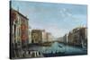 Vue Du Grand Canal Depuis Le Palais Balbi, Vers Le Pont Du Rialto, Avec Une Regate - View of the Gr-Giuseppe Bernardino Bison-Stretched Canvas