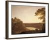 Vue du lac de Nemi au soleil couchant-Joseph Wright-Framed Giclee Print