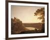 Vue du lac de Nemi au soleil couchant-Joseph Wright-Framed Giclee Print