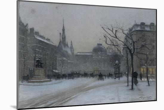 Vue du palais de Justice de Paris : façade sur le Boulevard du Palais-Emile Cagniart-Mounted Giclee Print