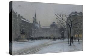 Vue du palais de Justice de Paris : façade sur le Boulevard du Palais-Emile Cagniart-Stretched Canvas