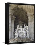Vue du parc : bosquet des Bains d'Apollon : "Apollon servi par les Nymphes"-François Girardon-Framed Stretched Canvas