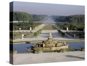 Vue du parterre de Latone en direction du Grand Canal, après l'abattage des arbres de l'Allée-null-Stretched Canvas