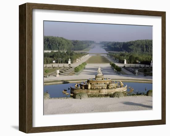 Vue du parterre de Latone en direction du Grand Canal, après l'abattage des arbres de l'Allée-null-Framed Giclee Print