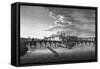 Vue du Pont-Neuf et de la Cite, prise de la Galerie d'Apollon-null-Framed Stretched Canvas