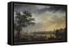 Vue du port de la Rochelle-Claude Joseph Vernet-Framed Stretched Canvas