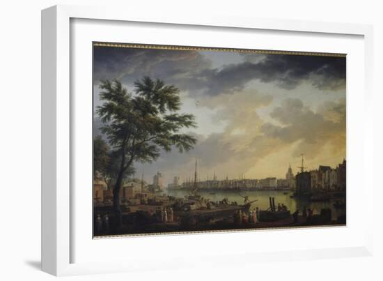 Vue du port de la Rochelle-Claude Joseph Vernet-Framed Giclee Print