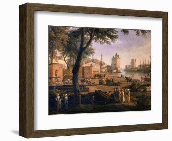 Vue du port de la Rochelle-Claude Joseph Vernet-Framed Giclee Print