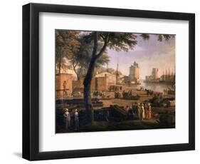 Vue du port de la Rochelle-Claude Joseph Vernet-Framed Giclee Print