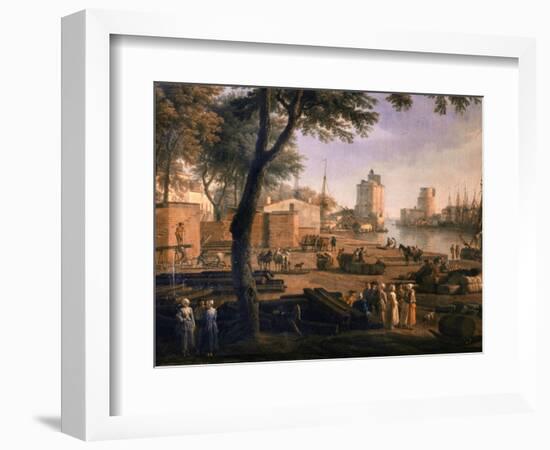 Vue du port de la Rochelle-Claude Joseph Vernet-Framed Giclee Print