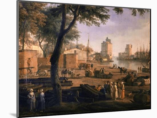 Vue du port de la Rochelle-Claude Joseph Vernet-Mounted Giclee Print