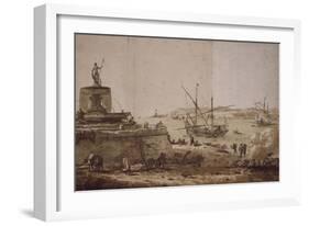 Vue du port de La Valette à Malte-Willem Schellinks-Framed Giclee Print
