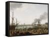 Vue du port de Rochefort-Claude Joseph Vernet-Framed Stretched Canvas