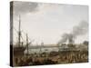 Vue du port de Rochefort-Claude Joseph Vernet-Stretched Canvas