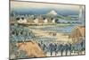 Vue du Senju : défilé de Daimyo-Katsushika Hokusai-Mounted Giclee Print