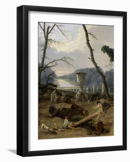 Vue du Tapis Vert à Versailles-Hubert Robert-Framed Giclee Print