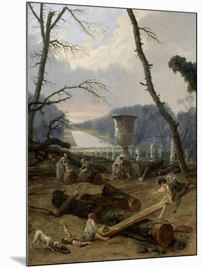 Vue du Tapis Vert à Versailles-Hubert Robert-Mounted Giclee Print