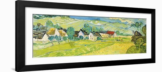 Vue ensoleille près d'Auvers-Vincent Van Gogh-Framed Art Print