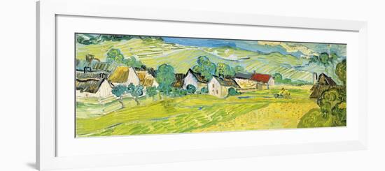 Vue ensoleille près d'Auvers-Vincent Van Gogh-Framed Premium Giclee Print