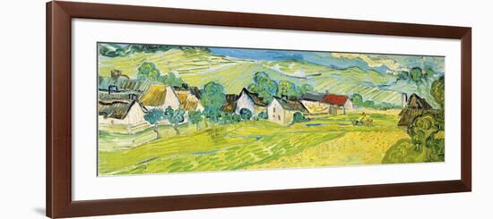 Vue ensoleille près d'Auvers-Vincent Van Gogh-Framed Premium Giclee Print