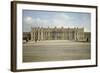 Vue extérieure : côté parc, façade sur les jardins, corps central du château, vue axiale-null-Framed Giclee Print