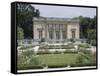 Vue extérieure du Petit Trianon : façade sud sur les parterres du jardin français-null-Framed Stretched Canvas