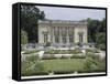 Vue extérieure du Petit Trianon : façade sud sur les parterres du jardin français-null-Framed Stretched Canvas