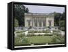 Vue extérieure du Petit Trianon : façade sud sur les parterres du jardin français-null-Framed Stretched Canvas