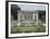 Vue extérieure du Petit Trianon : façade sud sur les parterres du jardin français-null-Framed Giclee Print