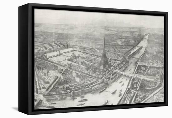 Vue générale de l'Exposition Universelle de 1889-Auguste Victor Deroy-Framed Stretched Canvas