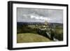 Vue générale de la ville de Saint-Lô-Jean-Baptiste-Camille Corot-Framed Giclee Print