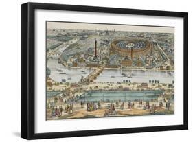 Vue générale de Paris et de l'expostion universelle de 1867, prise des hauteurs du Trocadéro-null-Framed Giclee Print