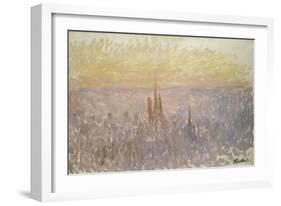 Vue générale de Rouen-Claude Monet-Framed Giclee Print