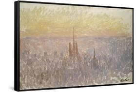 Vue générale de Rouen-Claude Monet-Framed Stretched Canvas