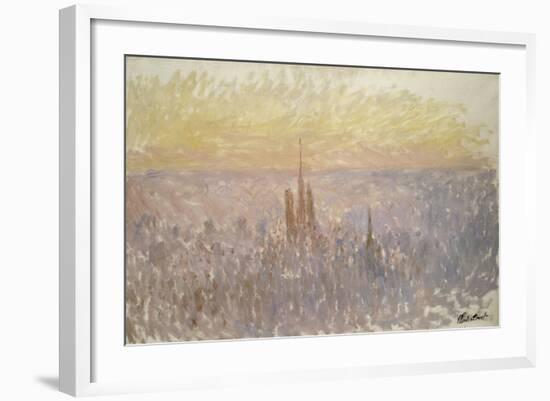 Vue générale de Rouen-Claude Monet-Framed Giclee Print