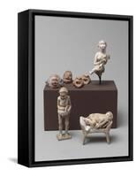 Vue groupée de figurines en terre cuite béotienne-null-Framed Stretched Canvas
