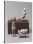 Vue groupée de figurines en terre cuite béotienne-null-Stretched Canvas