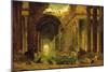 Vue Imaginaire de la Grande Galerie en Ruins-Hubert Robert-Mounted Art Print