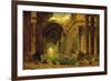 Vue Imaginaire de la Grande Galerie en Ruins-Hubert Robert-Framed Premium Giclee Print