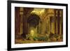 Vue Imaginaire de la Grande Galerie en Ruins-Hubert Robert-Framed Premium Giclee Print