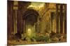 Vue Imaginaire de la Grande Galerie en Ruins-Hubert Robert-Mounted Premium Giclee Print